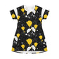 All Over Print T-Shirt Dress YELLOW ROSES
