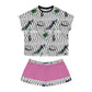 Women's Short Pajama Set (AOP) ZEBRA DOODLE FACE