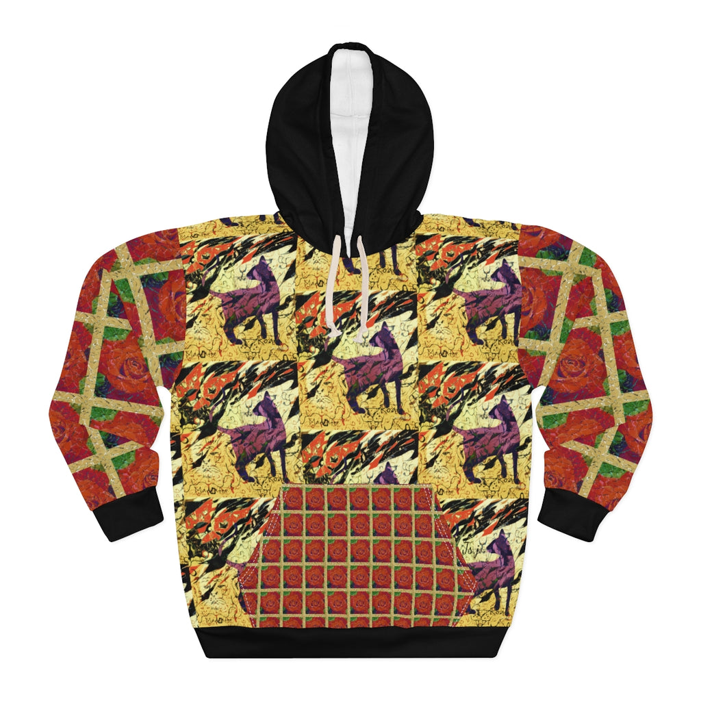 AOP Unisex Pullover Hoodie TIGER & THE ROSES