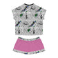 Women's Short Pajama Set (AOP) ZEBRA DOODLE FACE