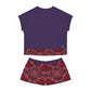 Women's Short Pajama Set (AOP) PURPLE EXTREME