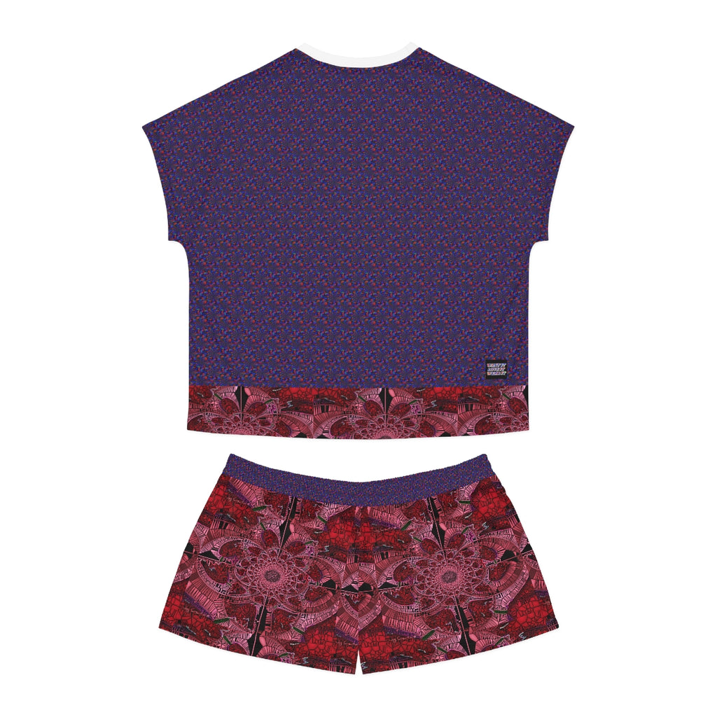Women's Short Pajama Set (AOP) PURPLE EXTREME