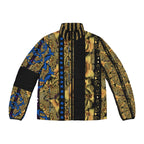 Men's Puffer Jacket (AOP) REGALLY BLUE