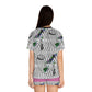 Women's Short Pajama Set (AOP) ZEBRA DOODLE FACE