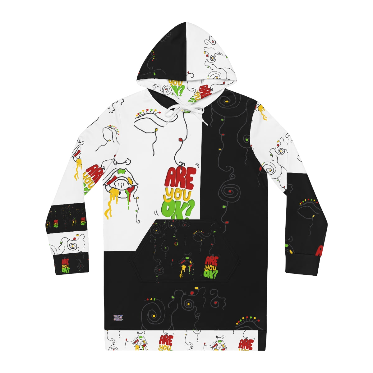 Women's Hoodie Dress (AOP) OKAY