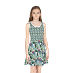 Girls' Sleeveless Sundress (AOP) FLOWER DOODLES