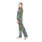 Women's Satin Pajamas (AOP) CUBA FLOWERS