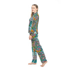 Women's Satin Pajamas (AOP) CUBA FLOWERS