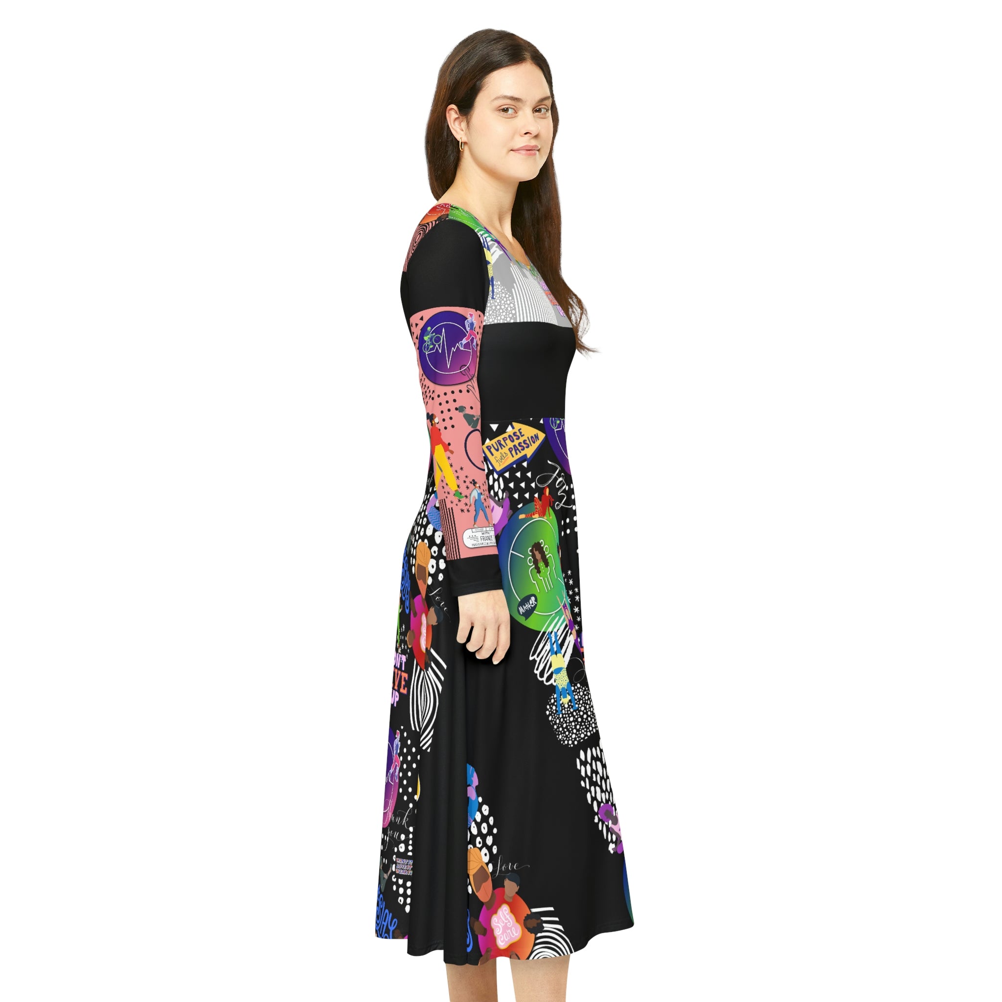 Women's Long Sleeve Dance Dress SASSY