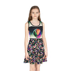 Girls' Sleeveless Sundress (AOP) CHECKERED MOON