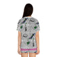 Women's Short Pajama Set (AOP) ZEBRA DOODLE FACE