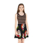 Girls' Sleeveless Sundress (AOP) PEBBLE ART ON BLACK