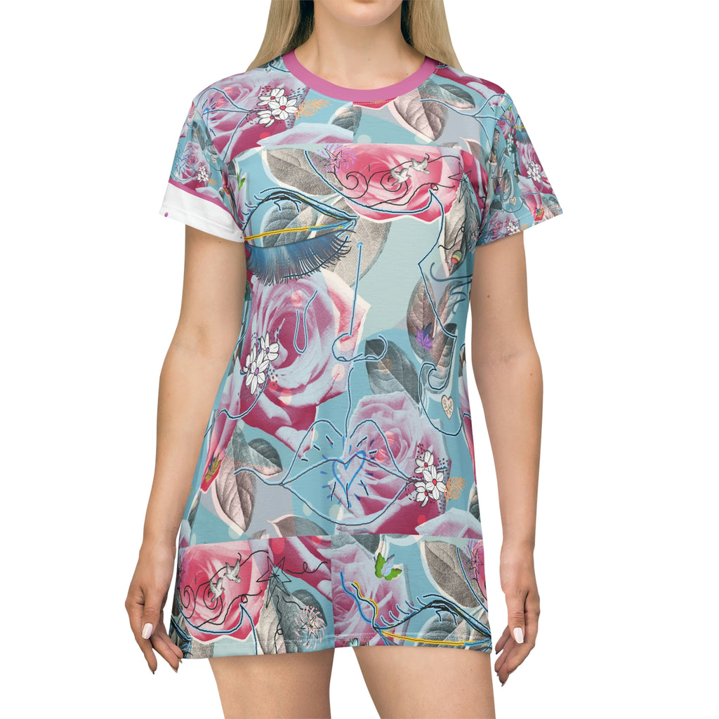 T-Shirt Dress (AOP) AMBER JANE